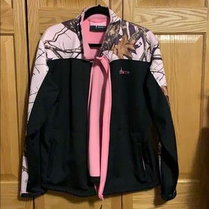 Habit Ladies XL pink Camo and black jacket